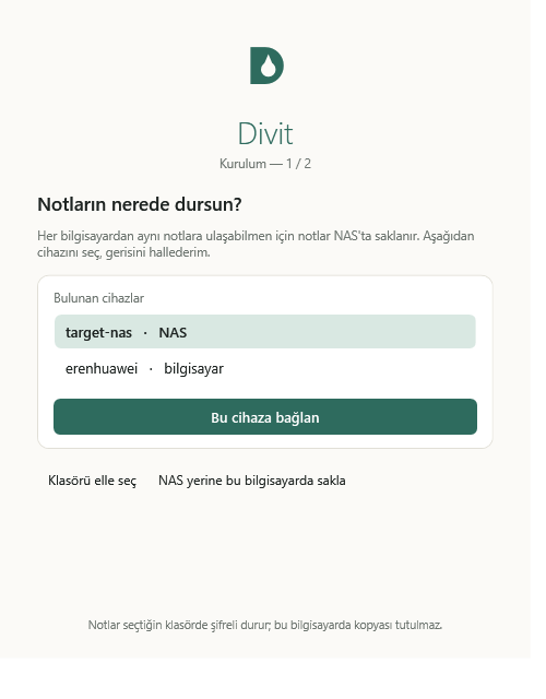Divit kurulum sihirbazı